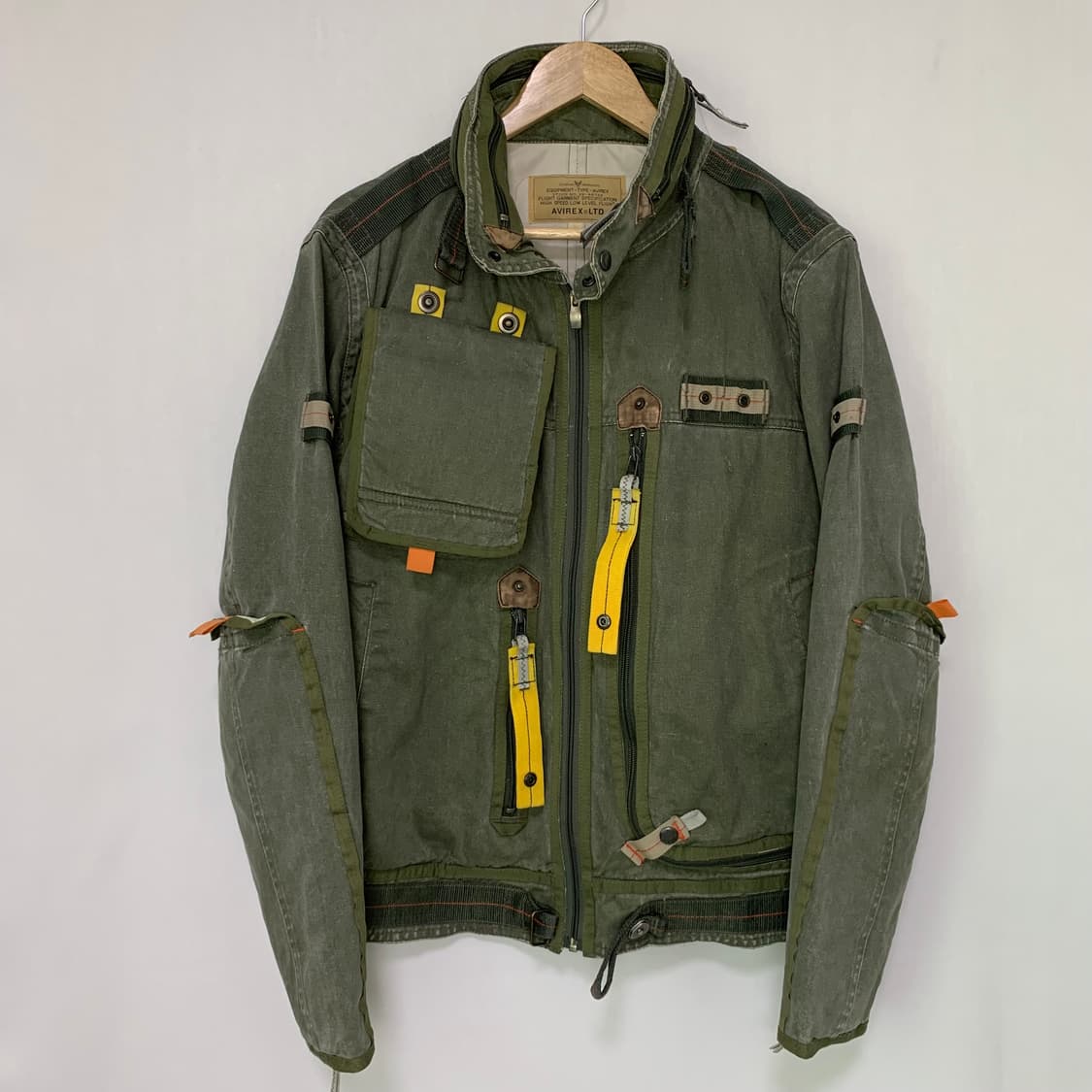 AVIREX 아비렉스 이큅먼트 야상 데님 자켓 카키 L 00s 2010 상품이미지2