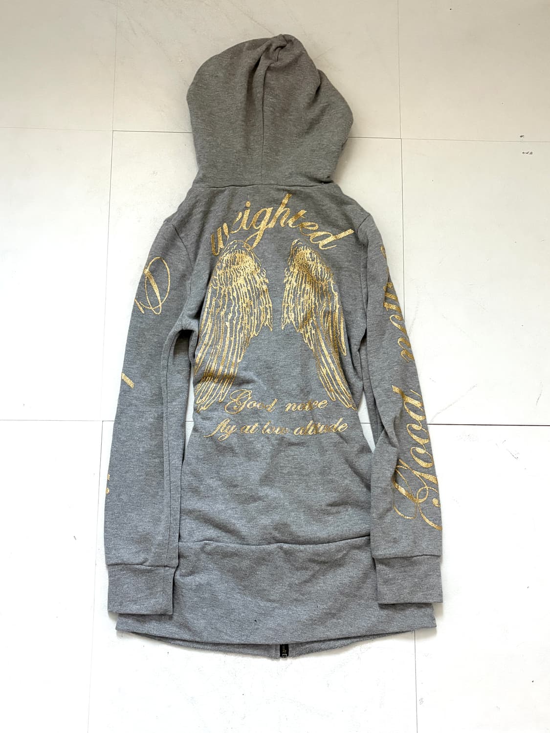 • Grey Wing Printed Hood Zip Up 상품이미지2