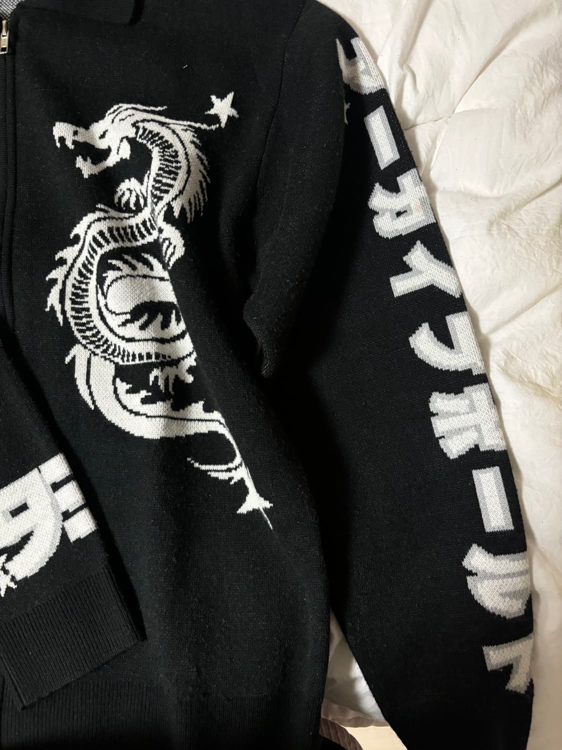 아카이브 볼드 DRAGON KNIT ZIP-UP (BLACK) M / 1 상품이미지2