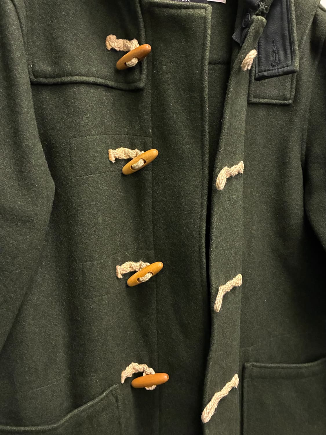 (L/105)Schott USA 쇼트 울 더플코트 떡볶이코트 올리브그린 상품이미지6