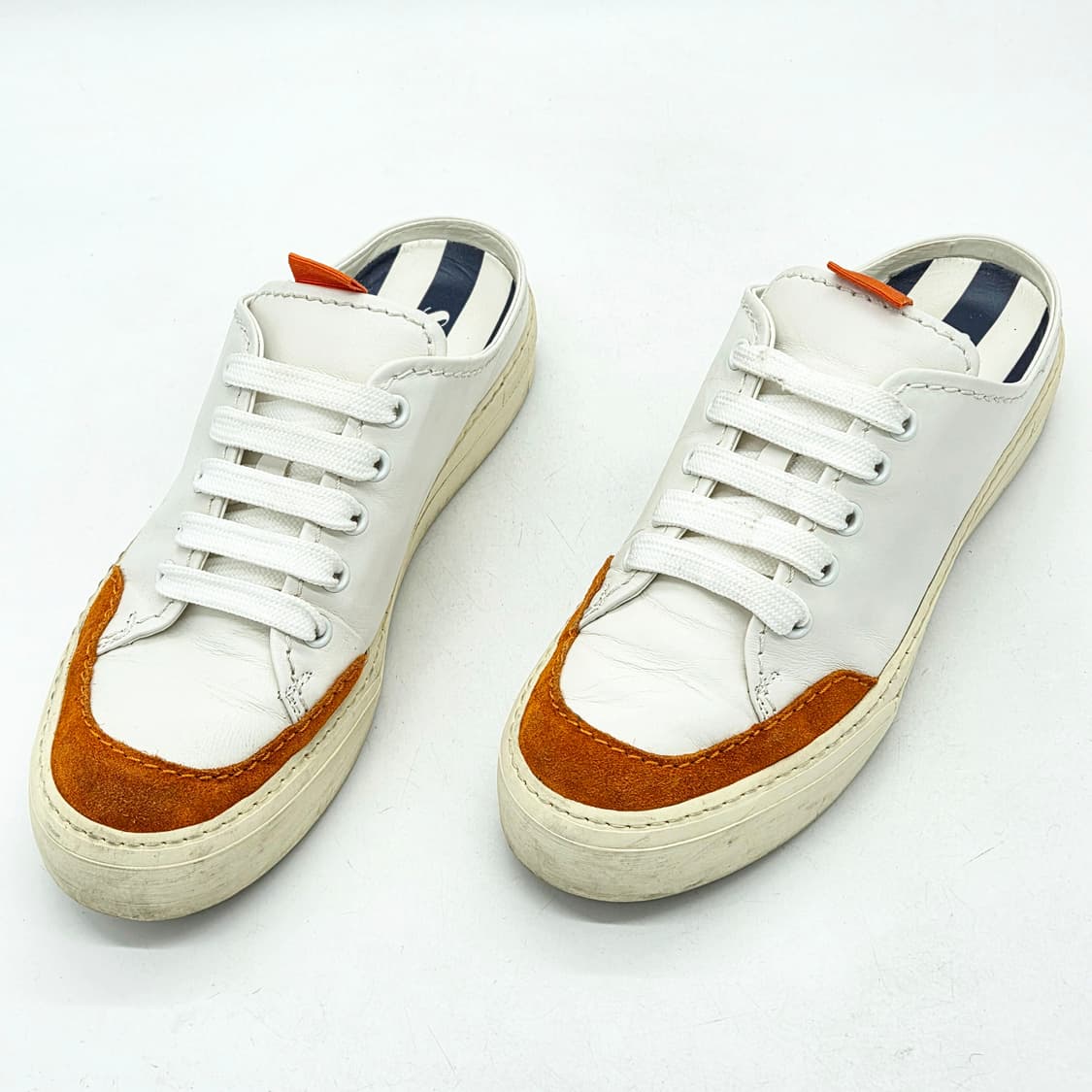 써네이 우먼스 사보 뮬 흰/주 (38) 상품이미지1