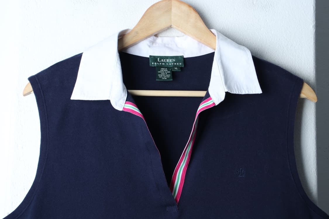 W(XL-2XL) 폴로 랄프로렌 반팔 카라 티셔츠 민소매-H30355 상품이미지3