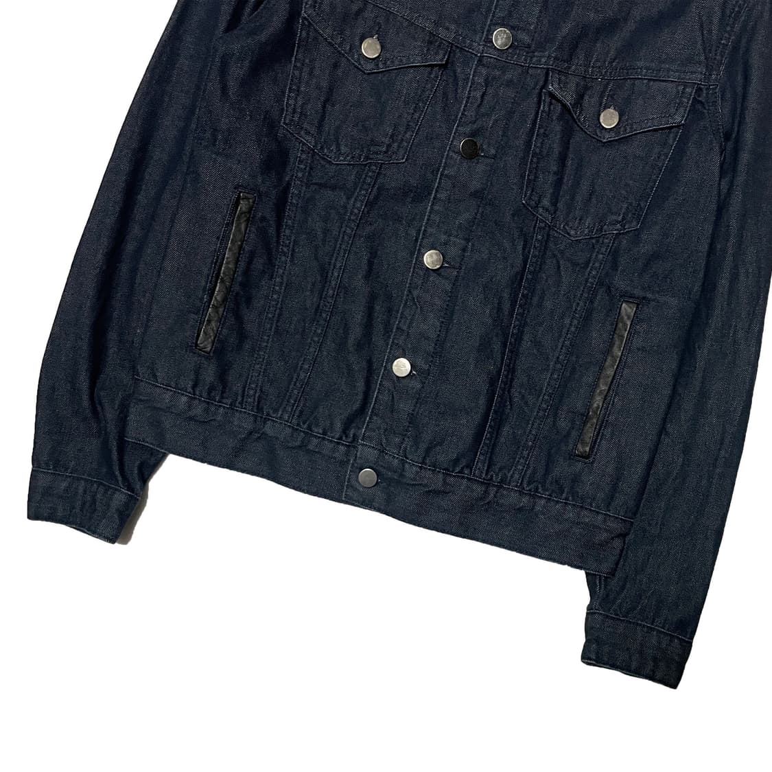 The Kooples 더쿠플스 레더 노카라 데님 자켓 상품이미지4