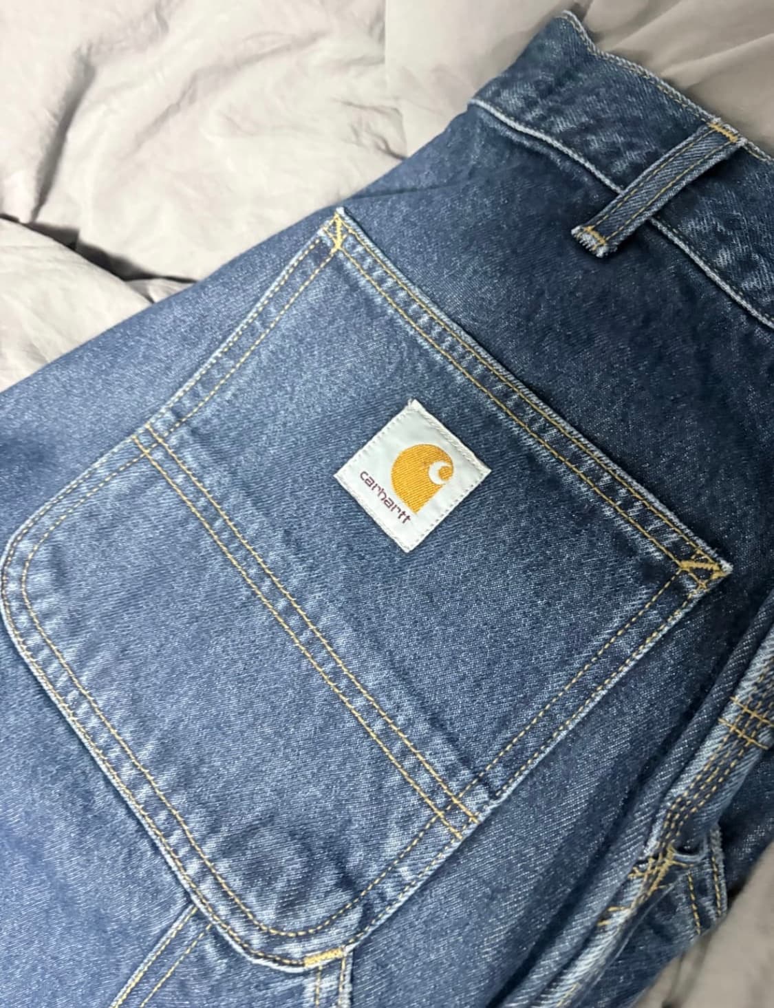 칼하트wip 더블니 연청 중청 랜든팬츠 중청 상품이미지4