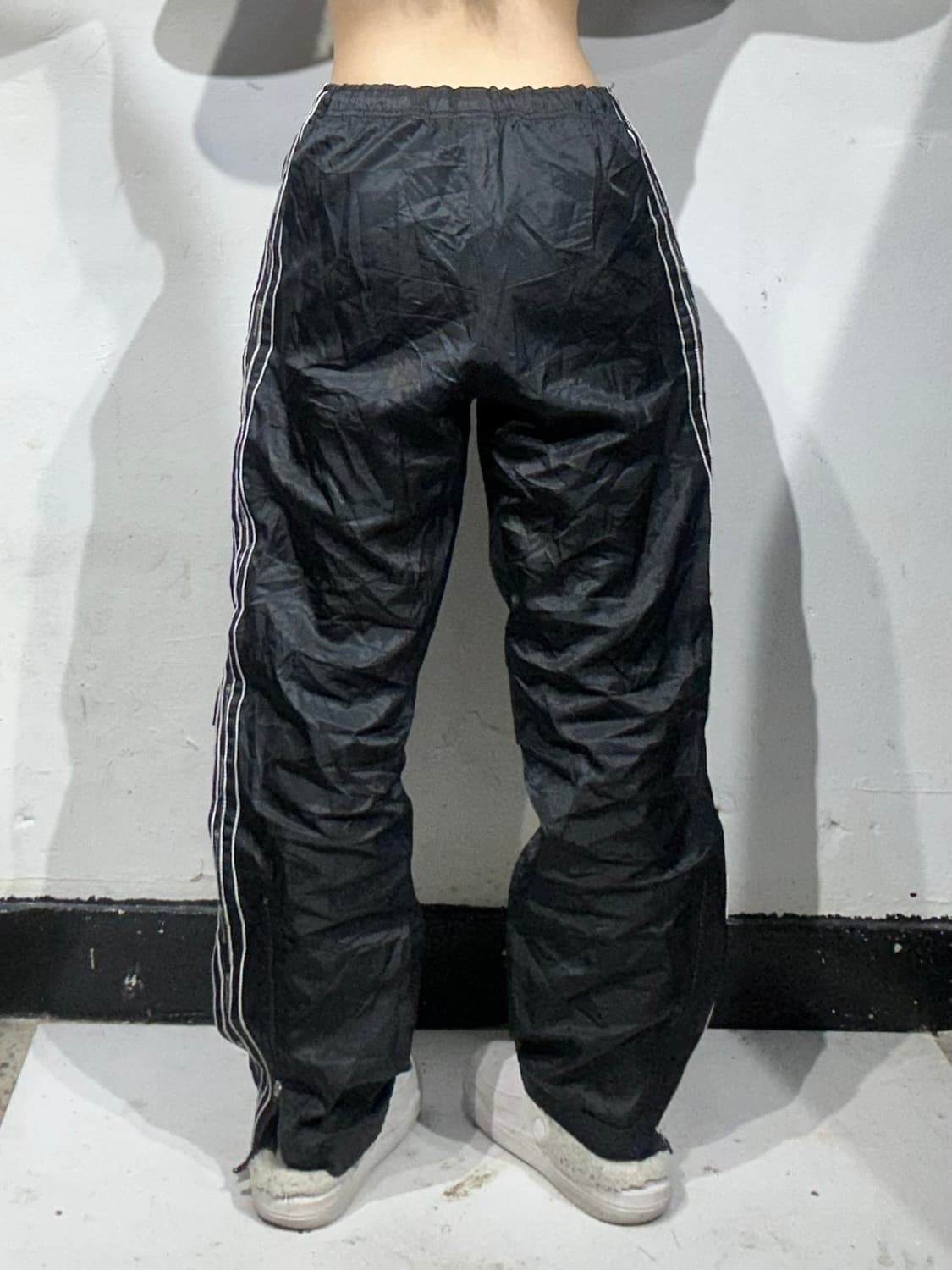 챔피온 블랙 화이트 사이드 라인 트랙 팬츠 M 상품이미지3