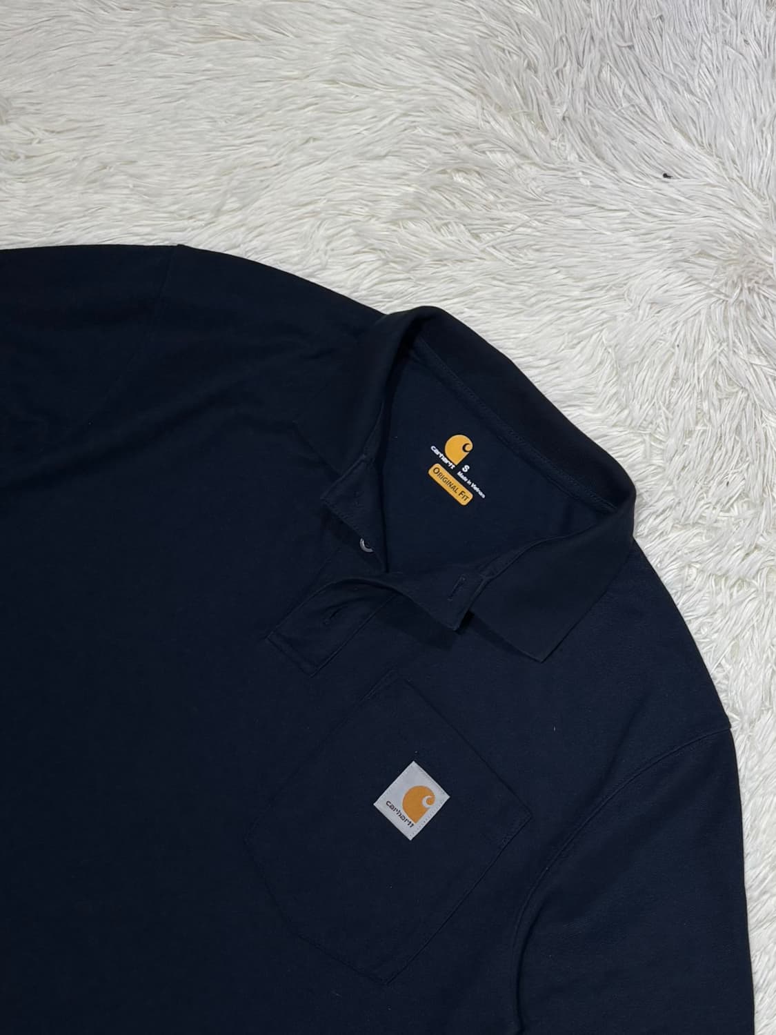 칼하트 네이비 반팔 카라티 상품이미지4