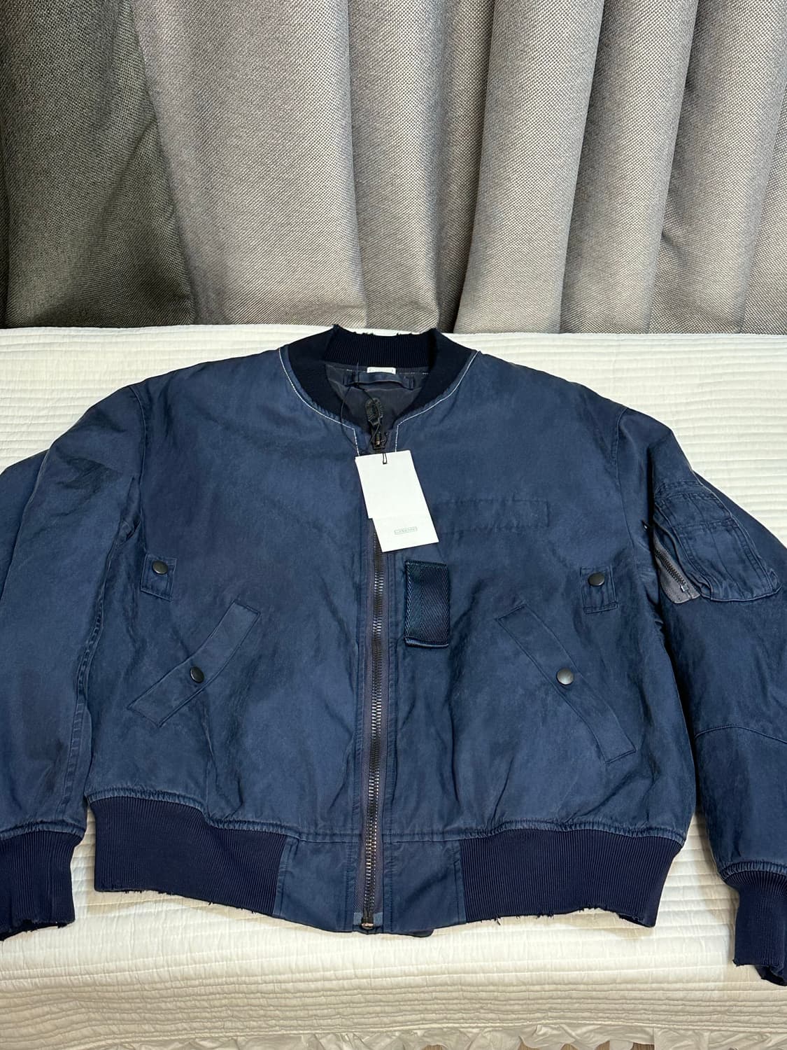 아프레쎄 빈티지 플라이트 자켓 네이비 ma-1 상품이미지2