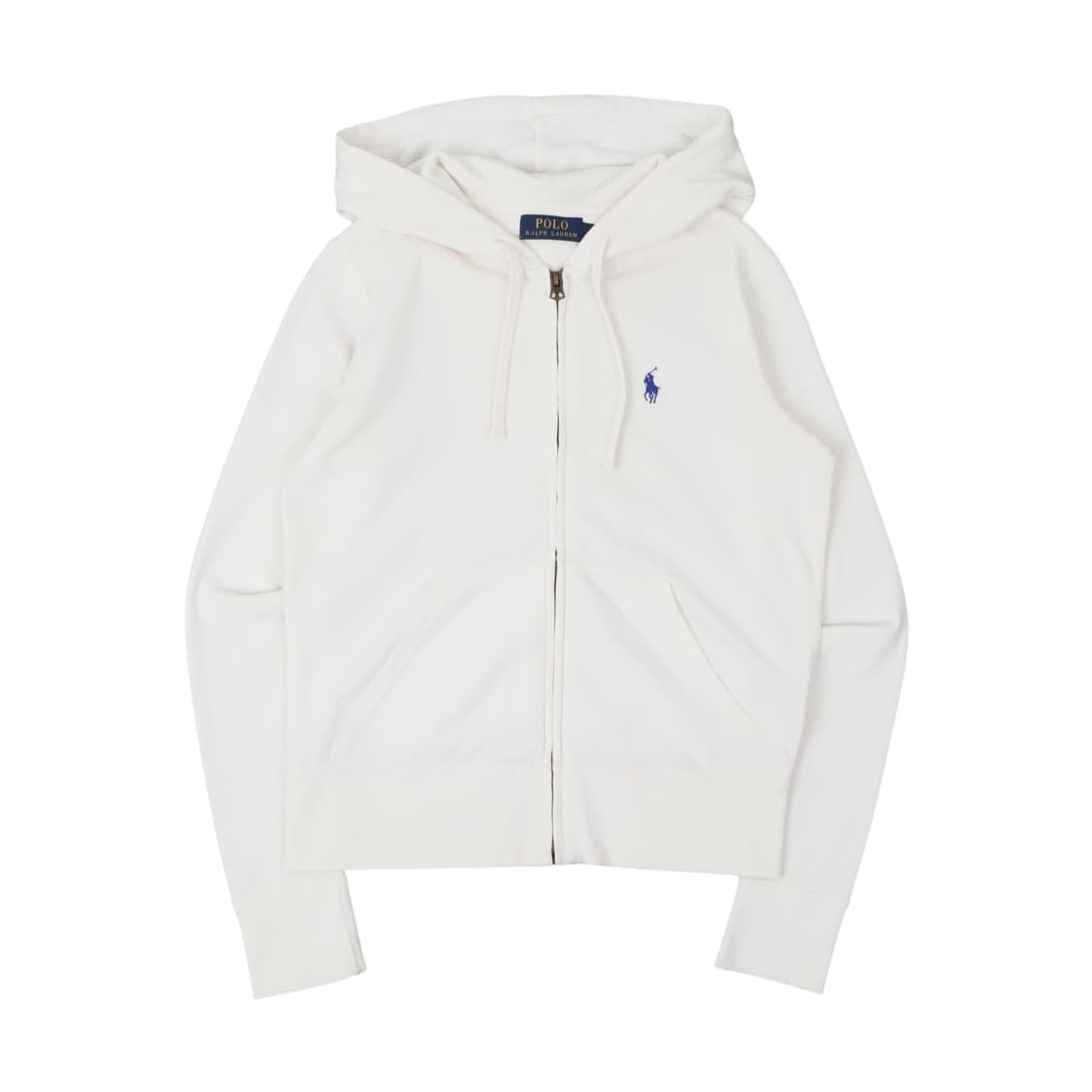 폴로 랄프로렌 우먼스 화이트 베이직포니 후드집업 상품이미지1