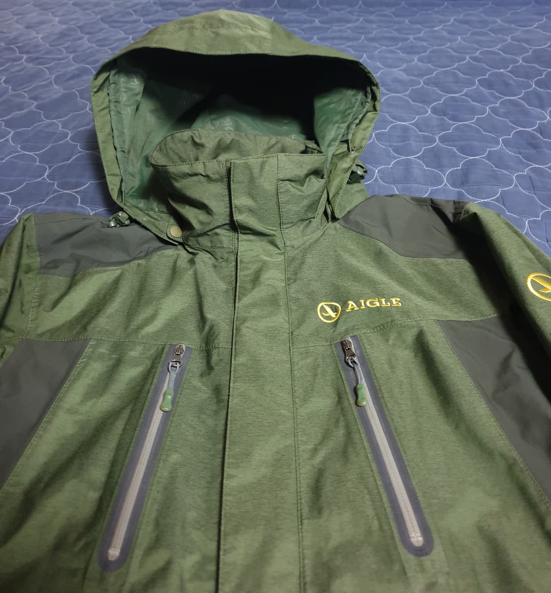 AIGLE 빈티지 고어텍스 바람막이 카키 (M) 상품이미지2