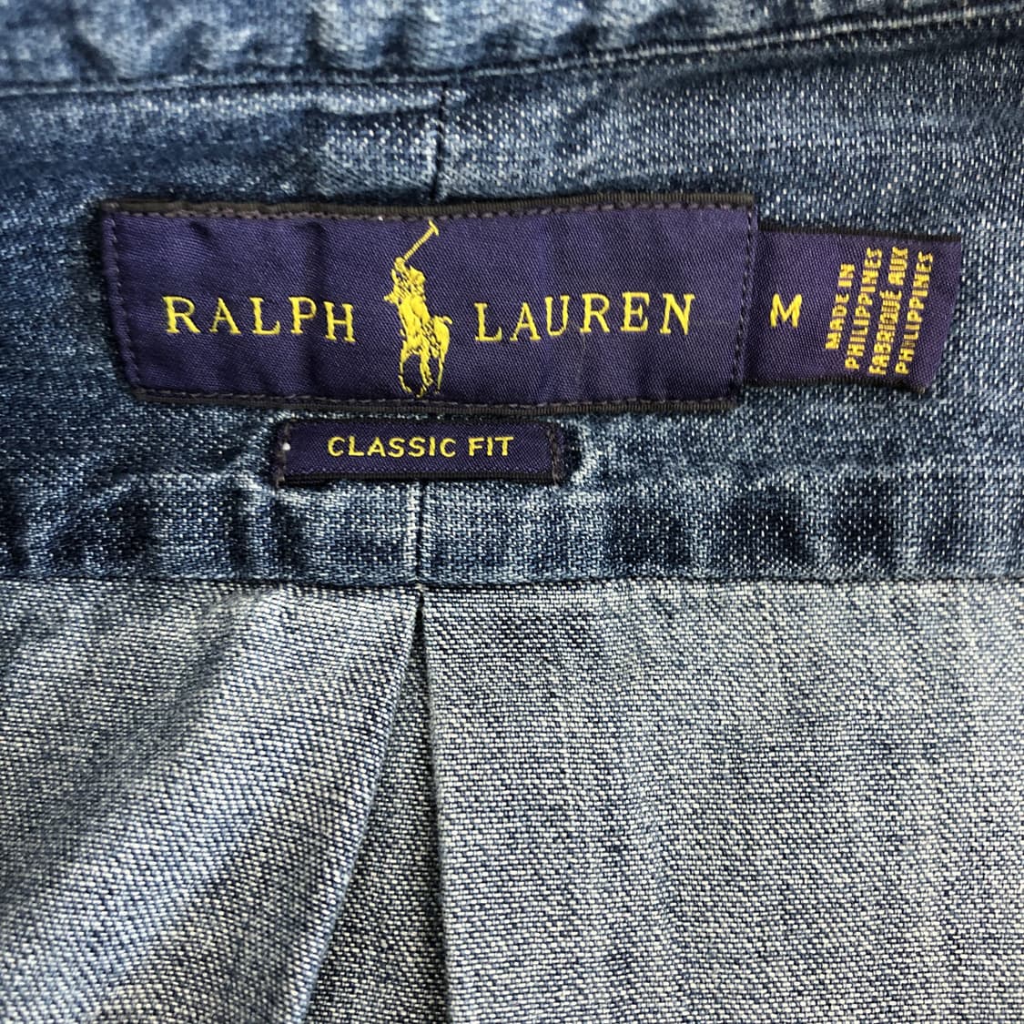 폴로 랄프로렌 샴브레이 데님셔츠 M 클래식핏 상품이미지5