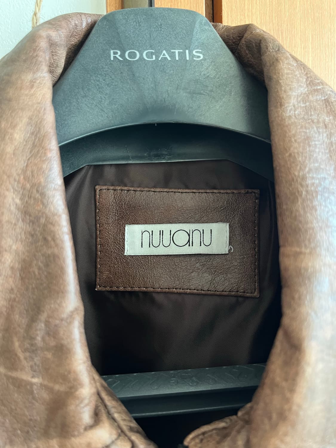 누아누 레더 자켓 브라운 상품이미지6