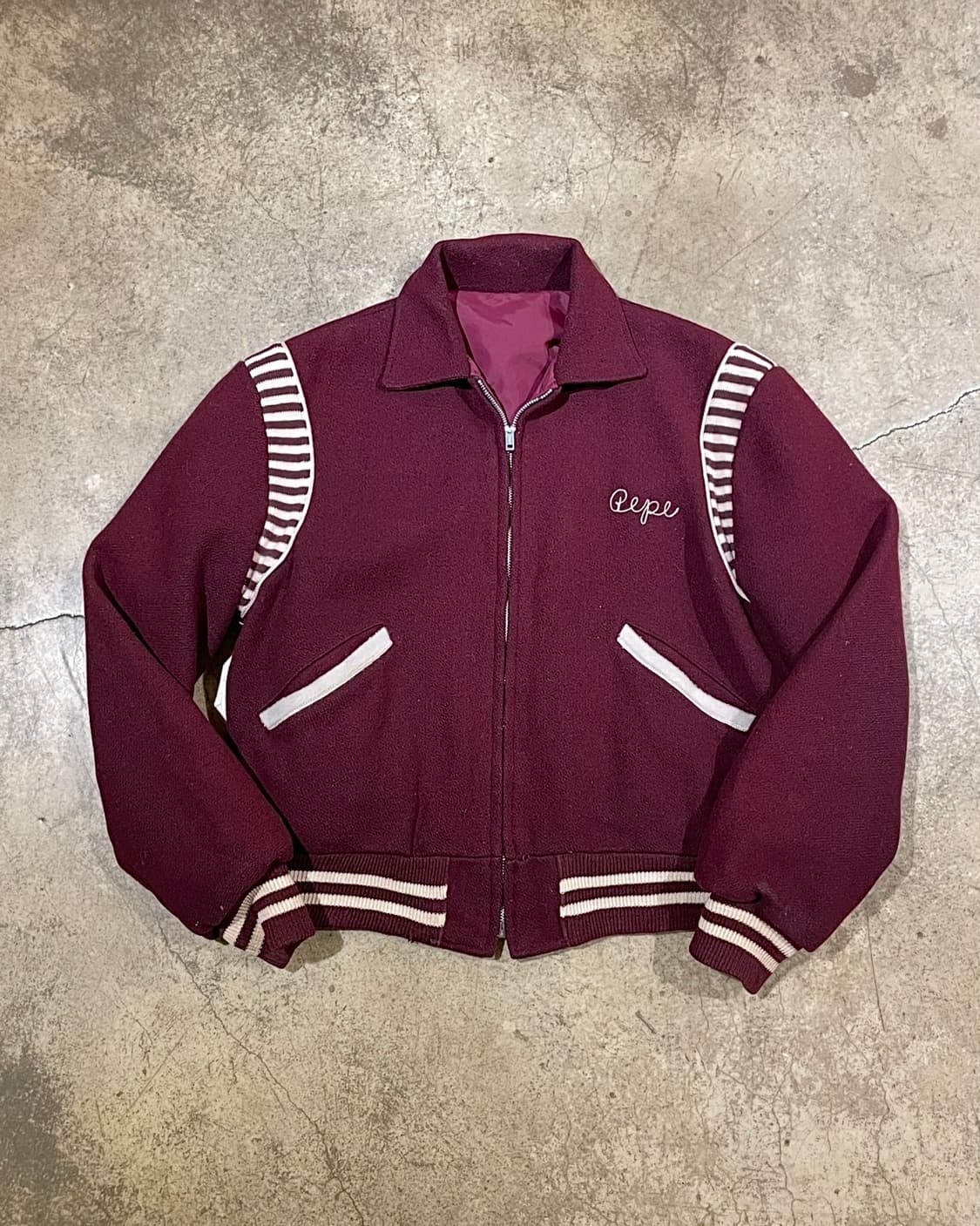 60's Butwin 리버시블 울/나일론 어워드 재킷 (B5165) 상품이미지1