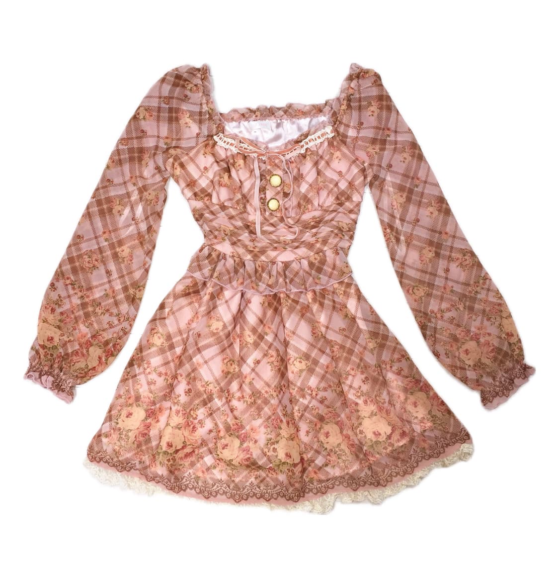 리즈리사 고전 라떼갸루 플로럴 오프숄더 원피스 트랄라라엑시즈팜히메갸루 상품이미지1