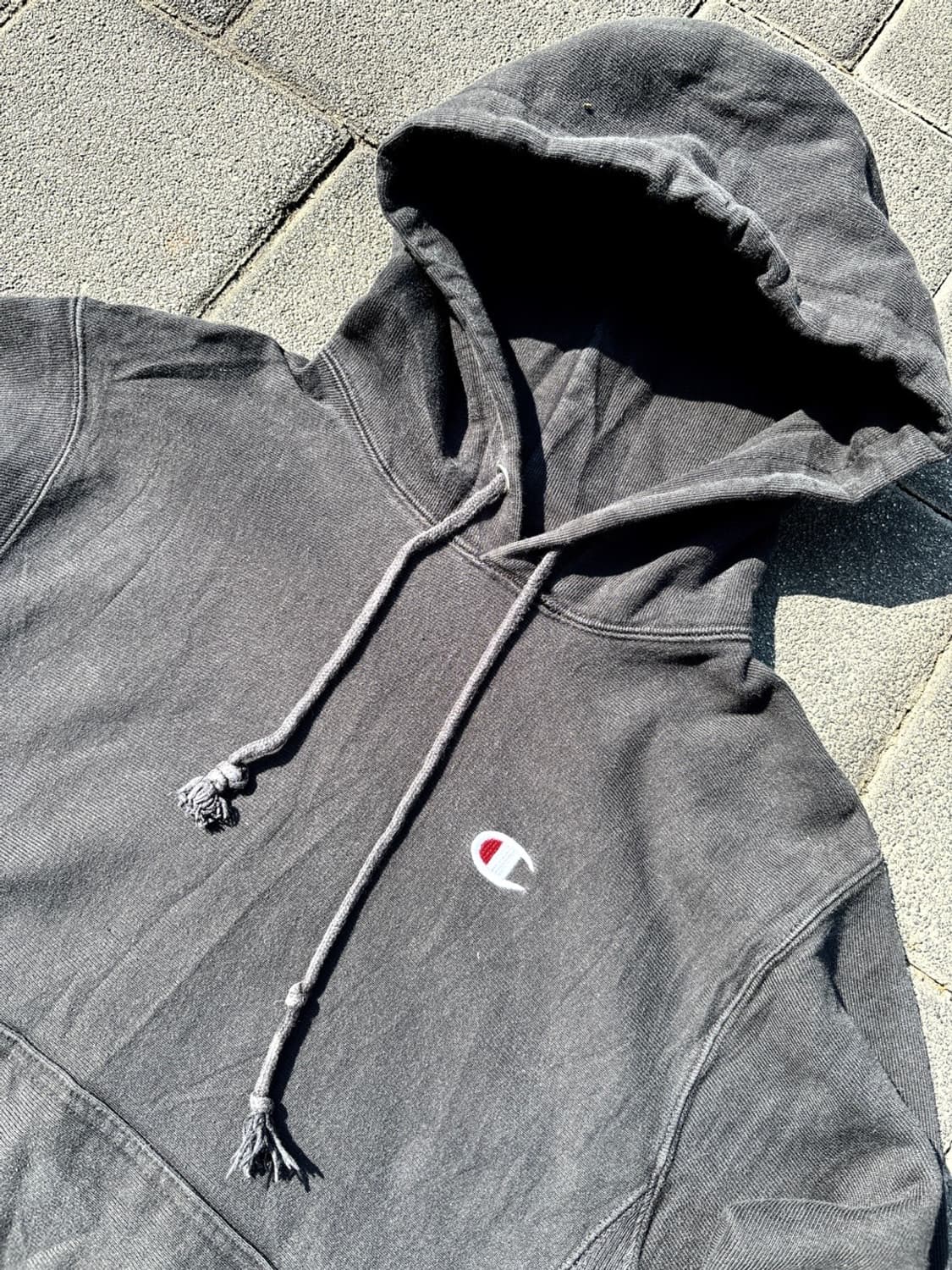 챔피온 리버스위브 후드티 블랙 상품이미지6