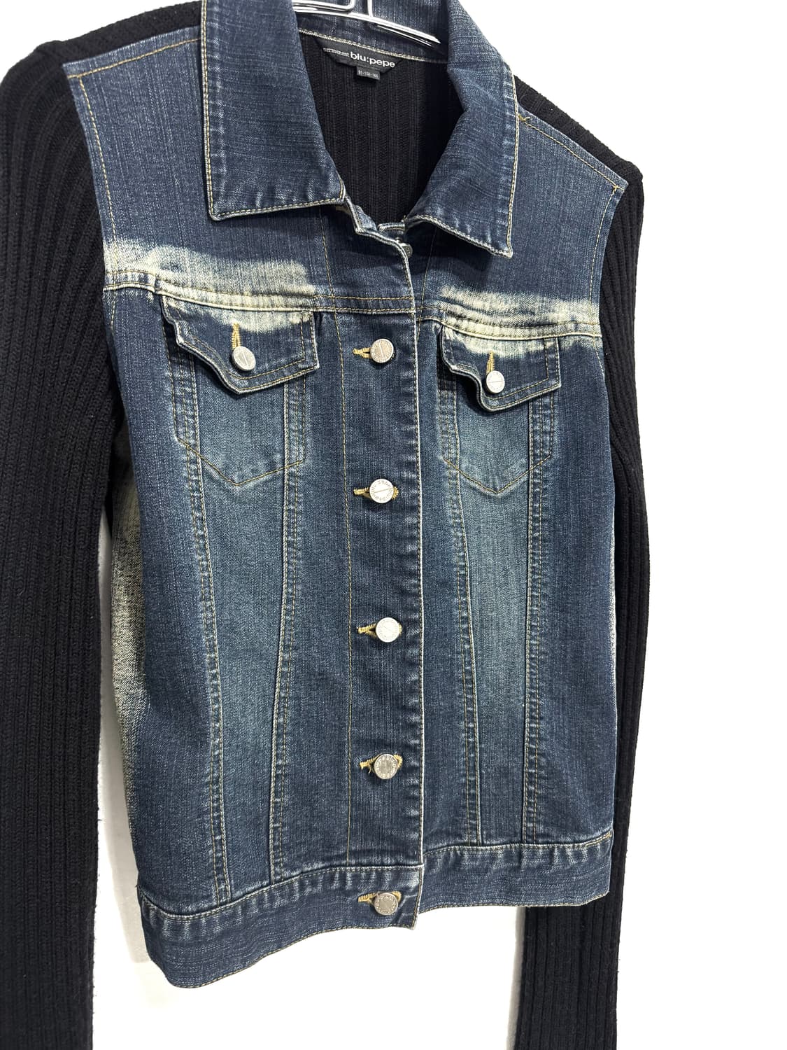 Denim knit shirt jacket 상품이미지2