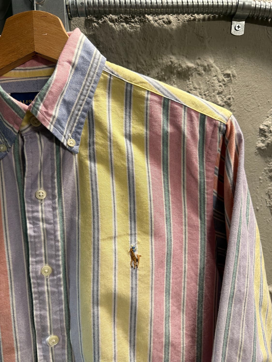 S 폴로 랄프로렌 POLO 클래식핏 멀티 스트라이프 셔츠 파스텔 상품이미지3