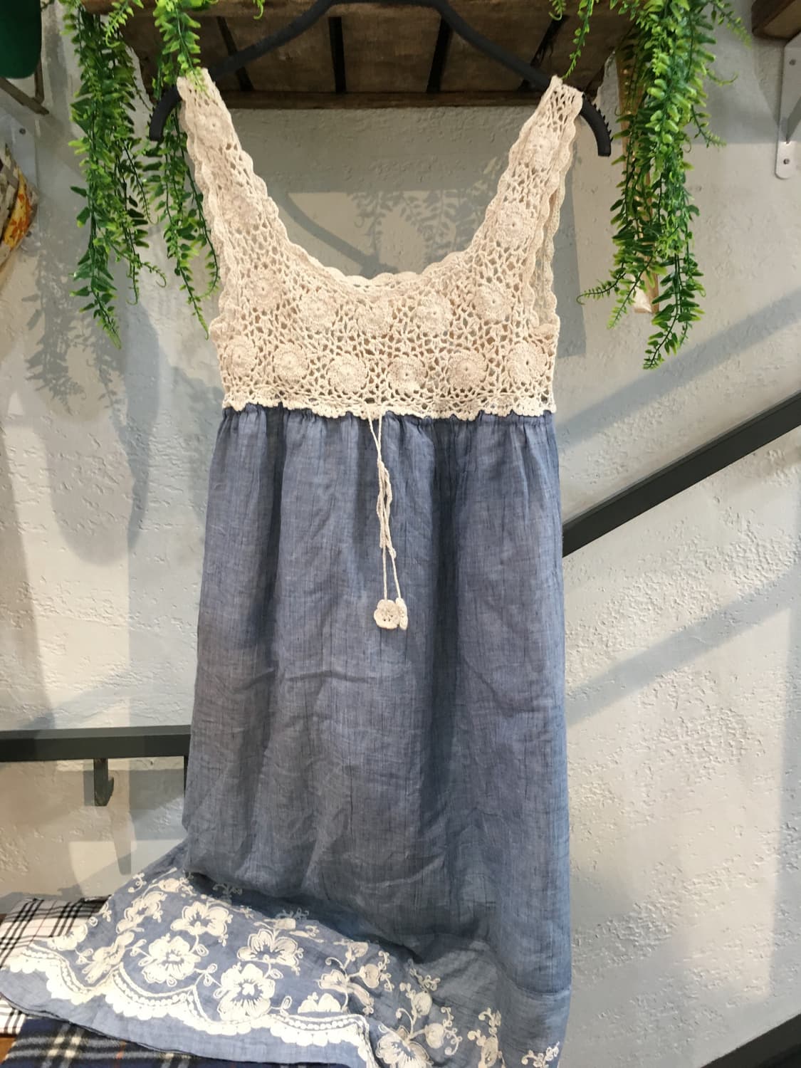 빈티지 블루 체크 하구미 모리 코디세트 상품이미지7