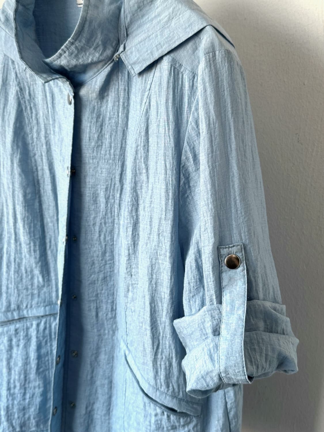 Rayon nylon blend volume easy jacket 상품이미지4
