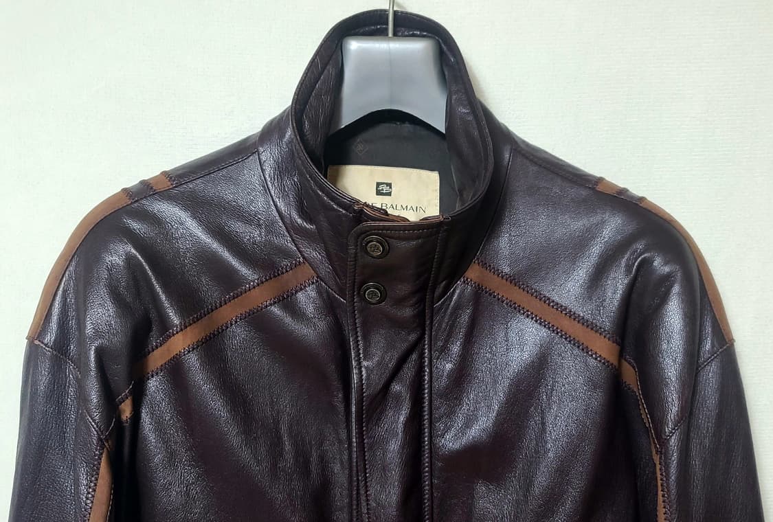 PIERRE BALMAIN 피에르 발망 90s 레트로 클래식 양가죽 봄버 상품이미지4