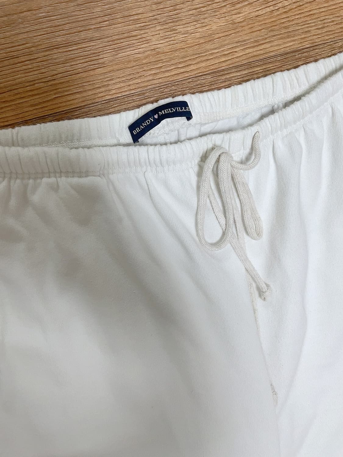 브랜디멜빌 화이트 스웻팬츠 면소재 상품이미지2