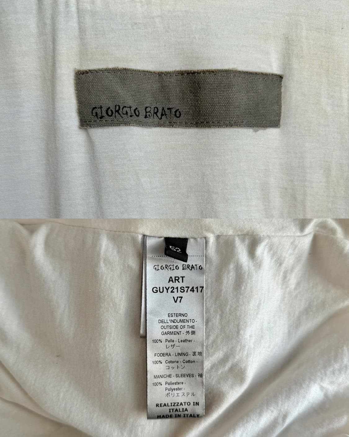 Giorgio Brato 양가죽 레더 자켓 상품이미지8