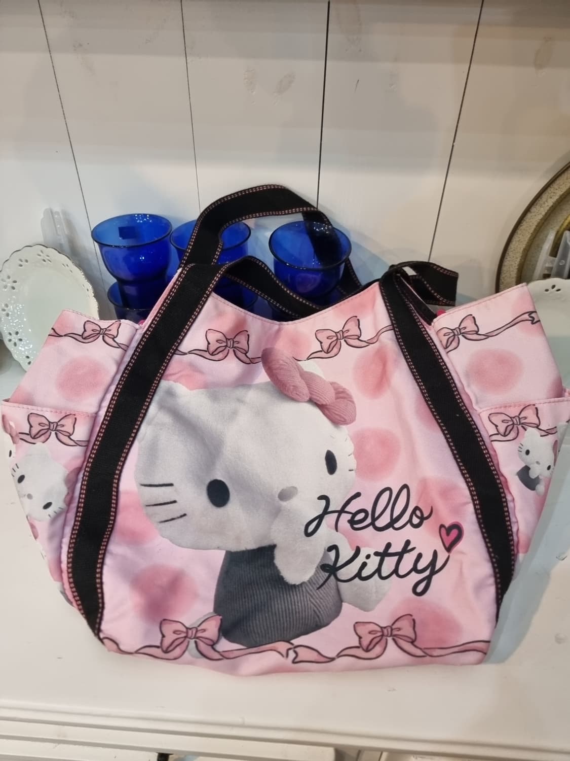 헬로키티  디아리시모 콜라보 리본 토트백 상품이미지5