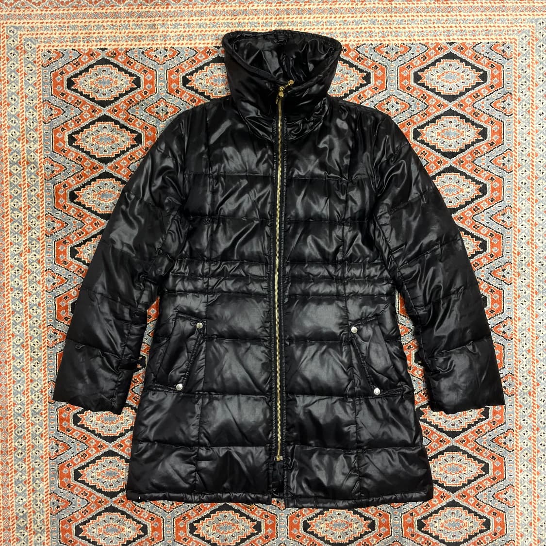 하나에모리 블랙 다운 코트 여성40 상품이미지1