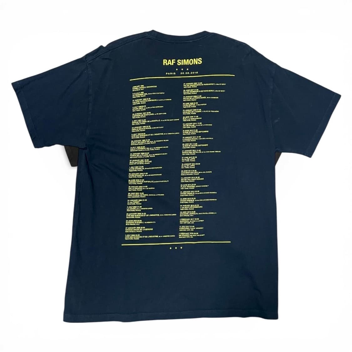 19ss 라프시몬스 파리투어 티셔츠 상품이미지2