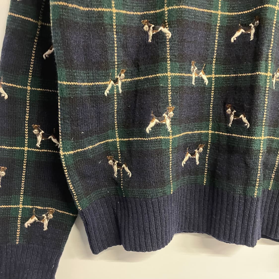 90s 폴로 랄프로렌 헌팅독 플레이드 니트 상품이미지4