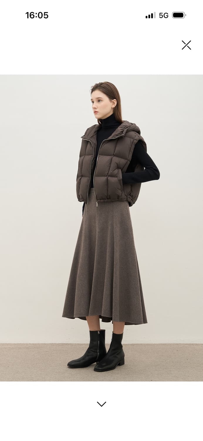 새상품) 더캐시미어 밴딩캐시미어블렌드 스커트  상품이미지8