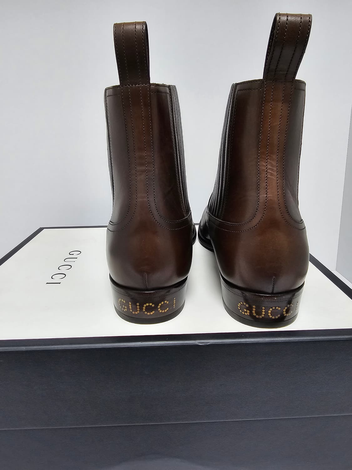 새상품 구찌 스터드 로고 남성 첼시 한정판 부츠 상품이미지4