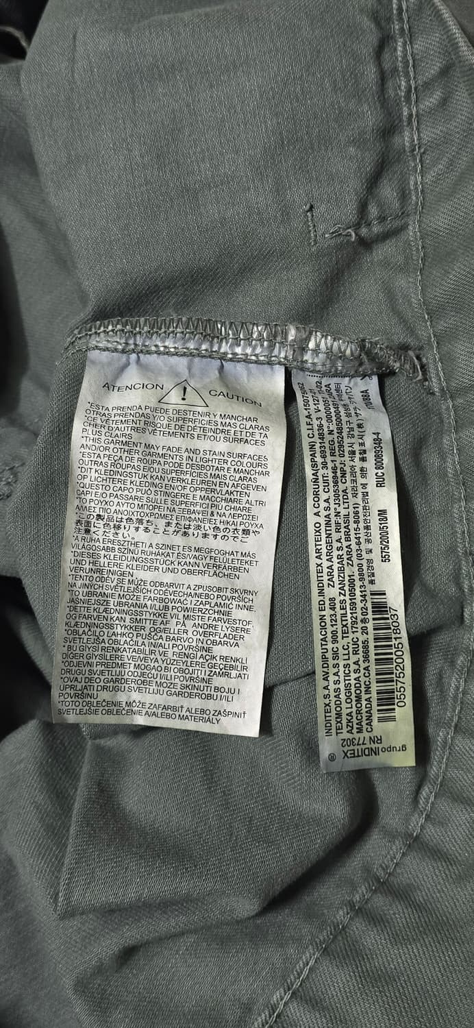 자라 여성 카키 데님 자켓 M 상품이미지4