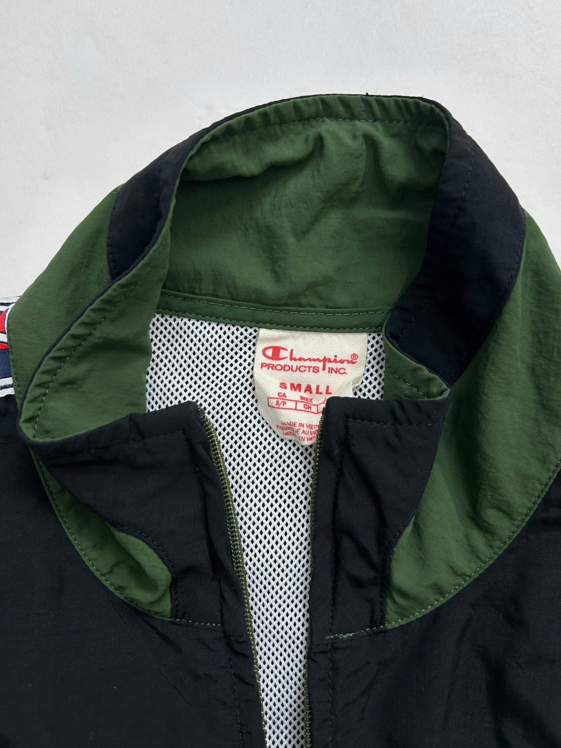 챔피온 올드스쿨 그린 배색 바람막이 S 상품이미지5