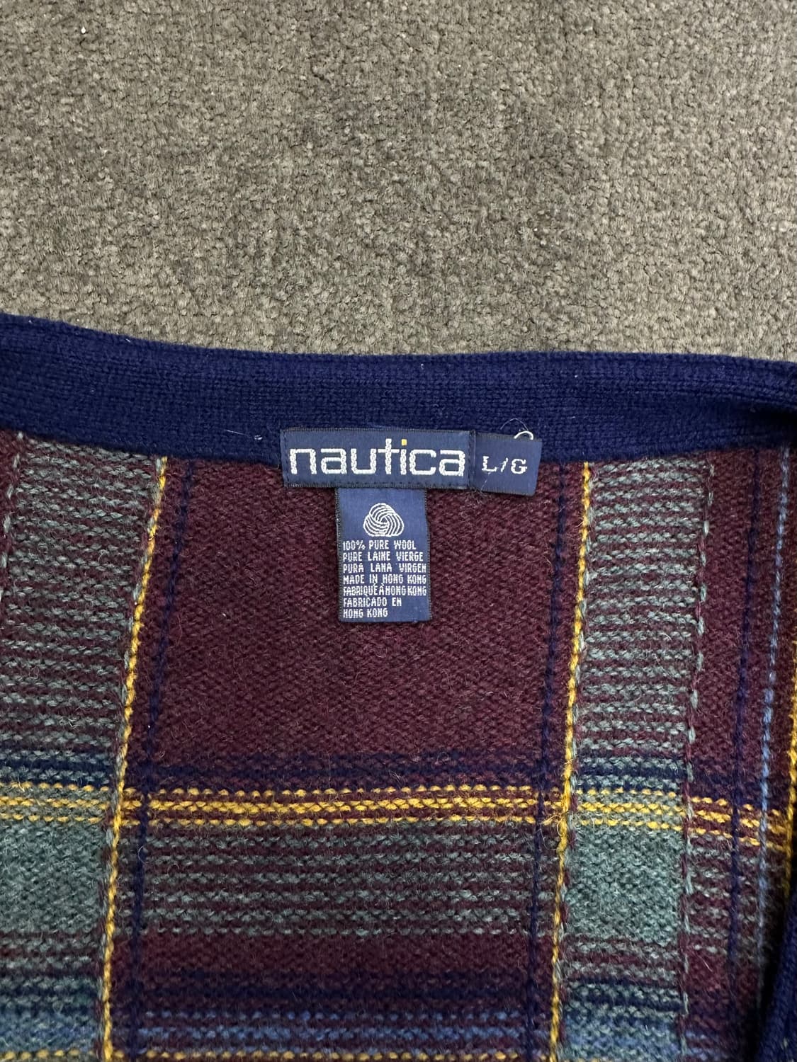 Nautica 체크 가디건 L (빅사이즈) 상품이미지4