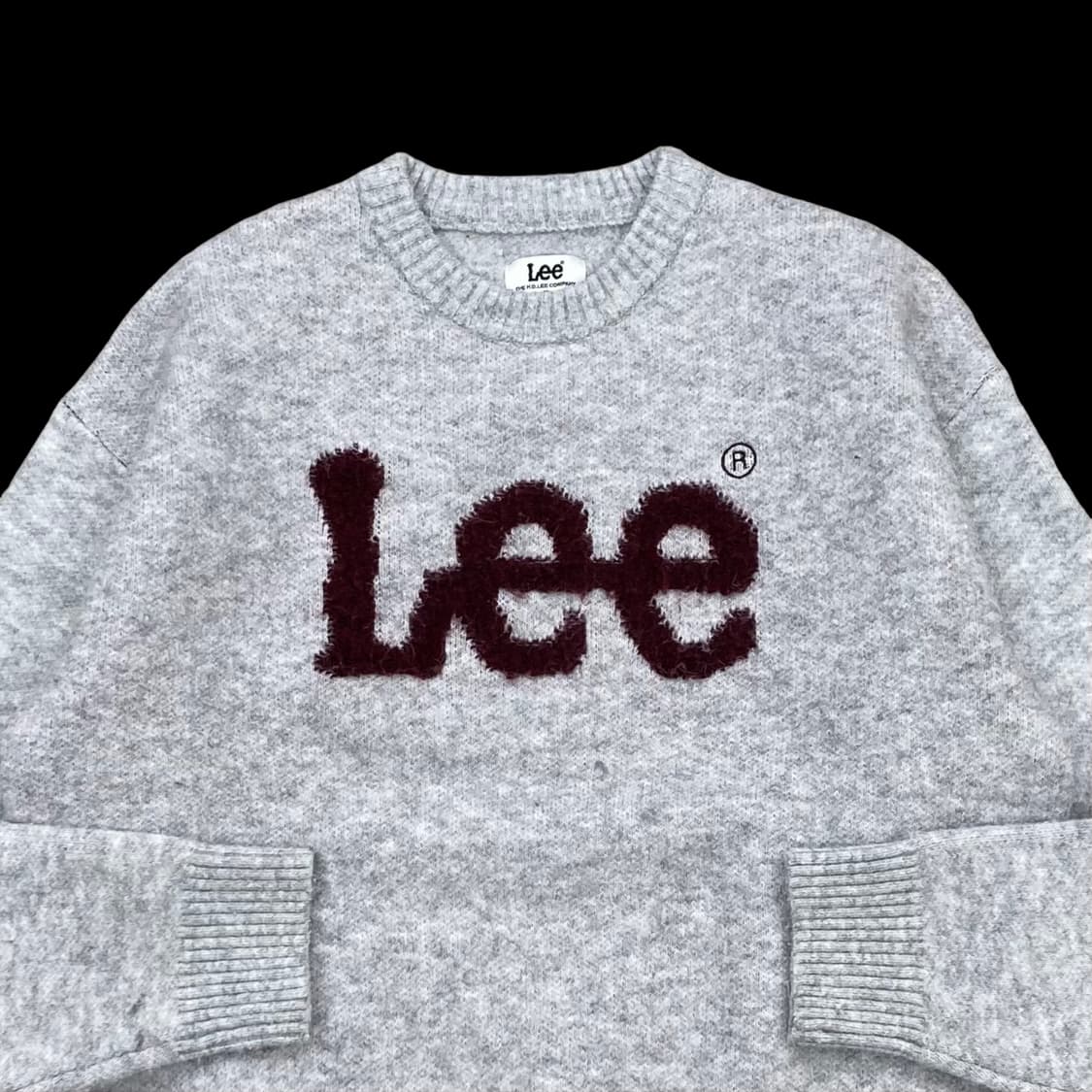LEE 리 연그레이 마룬 울니트 상품이미지3