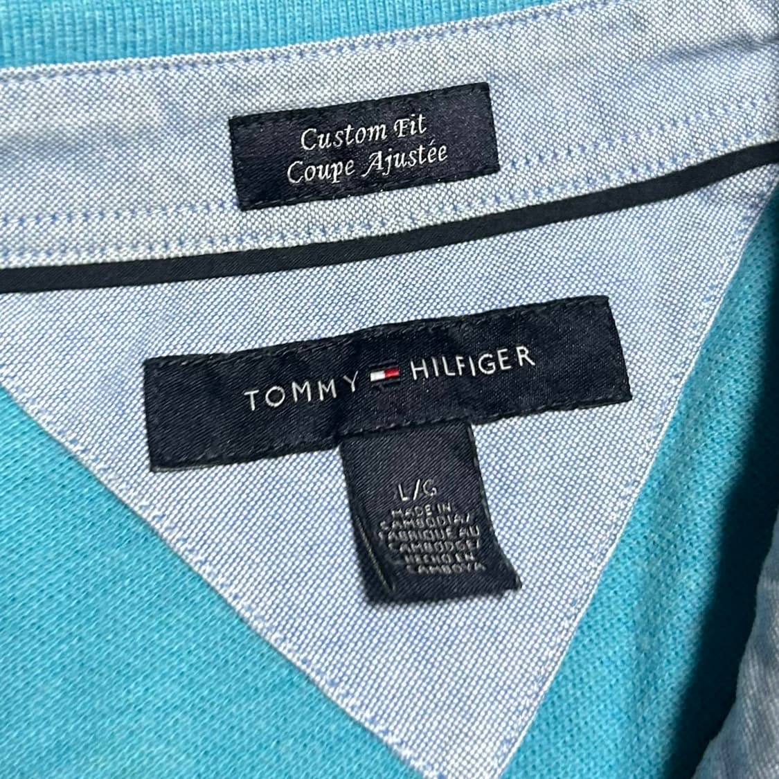 [XL] Tommy 타미힐피거 베이직 코튼 반팔 카라티 상품이미지4