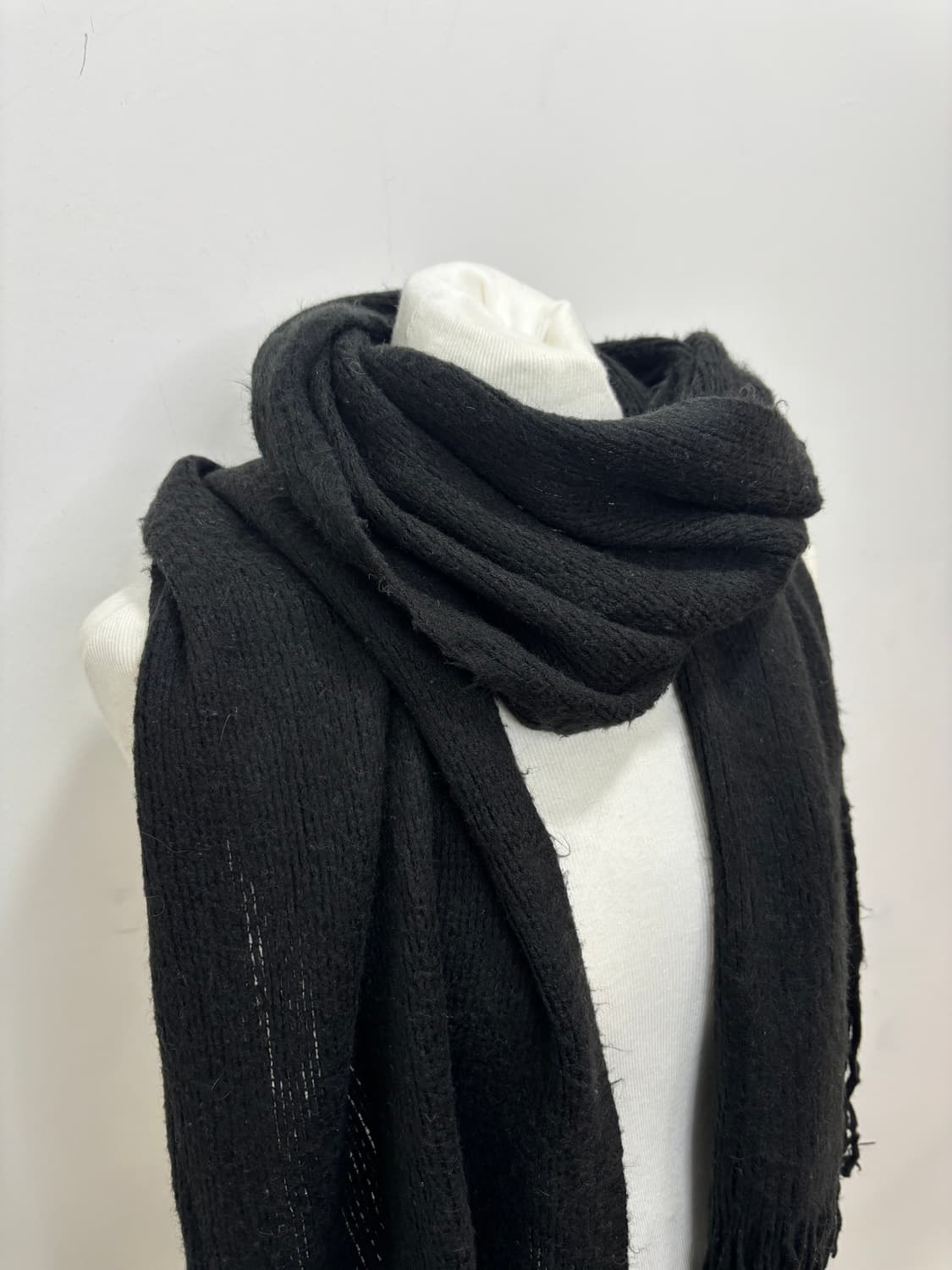 Beams 빔즈 블랙 아크릴 머플러 목도리 상품이미지6