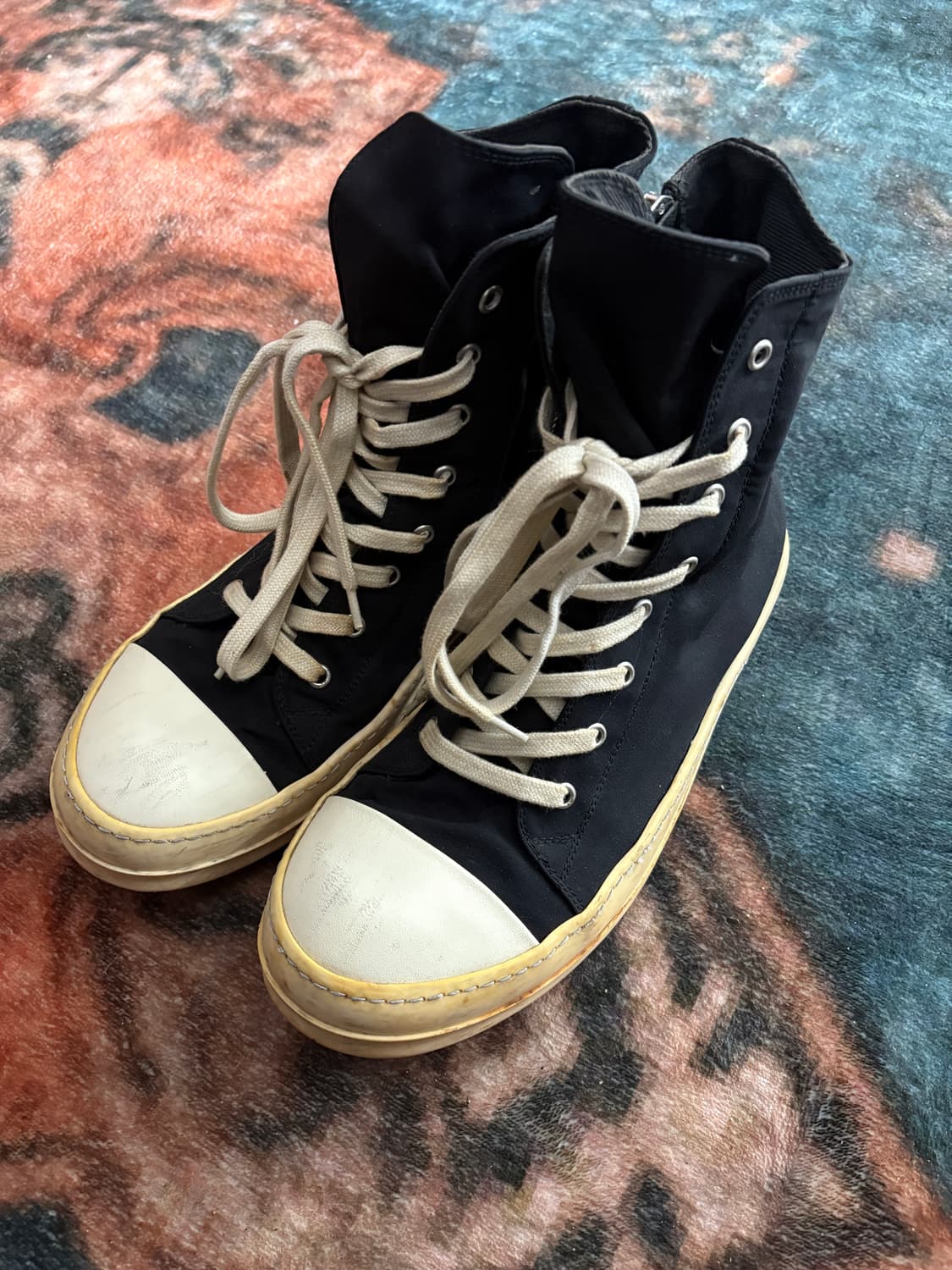 TTF✳️릭오웬스 라몬즈 하이 스니커즈 상품이미지1