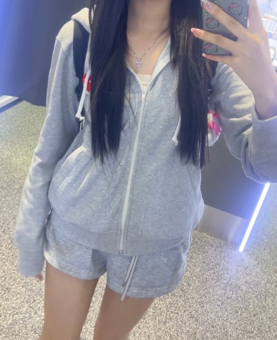 꼼데가르송 그레이 후드집업 상품이미지1