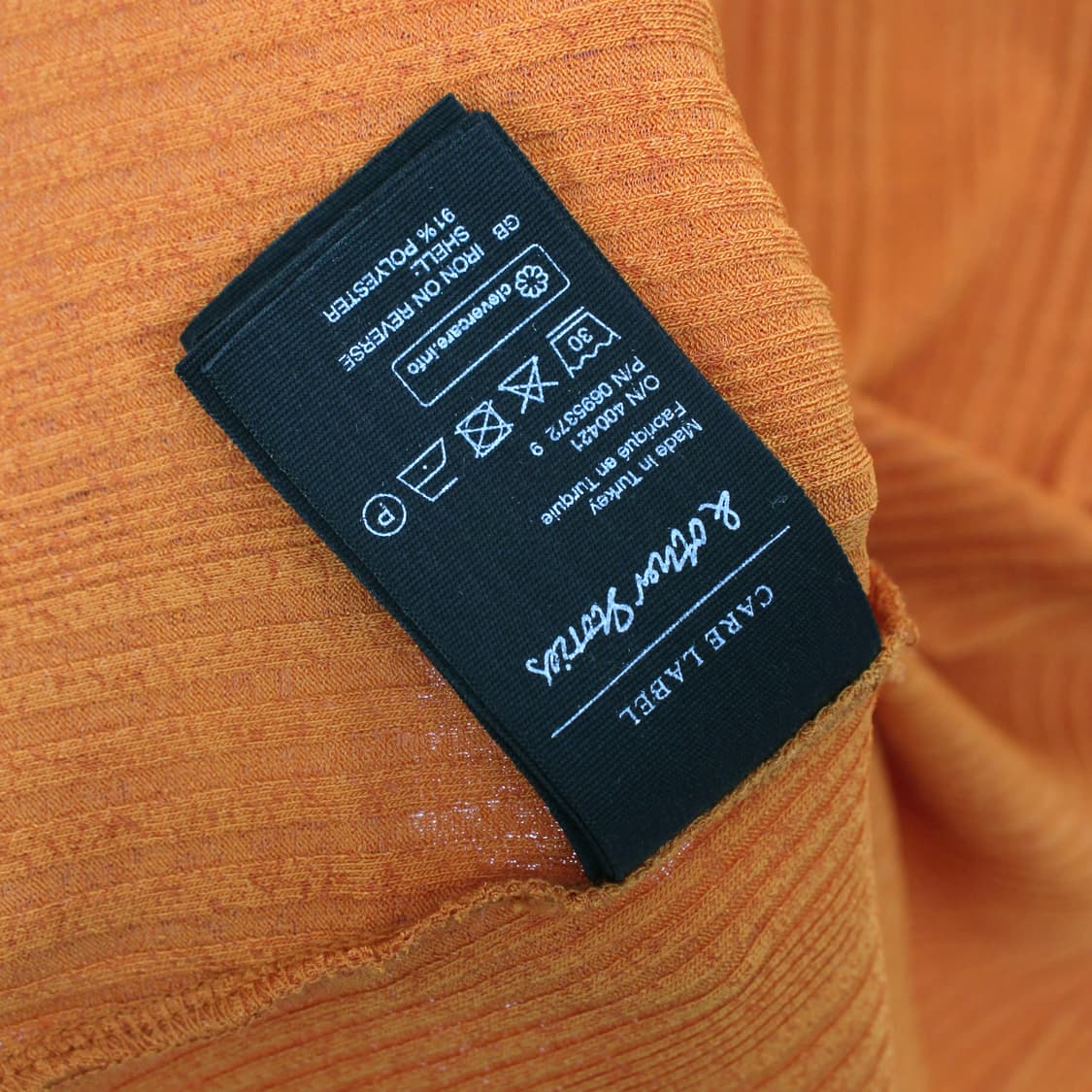 앤아더스토리즈 오렌지 골지 반집업 니트 상품이미지6