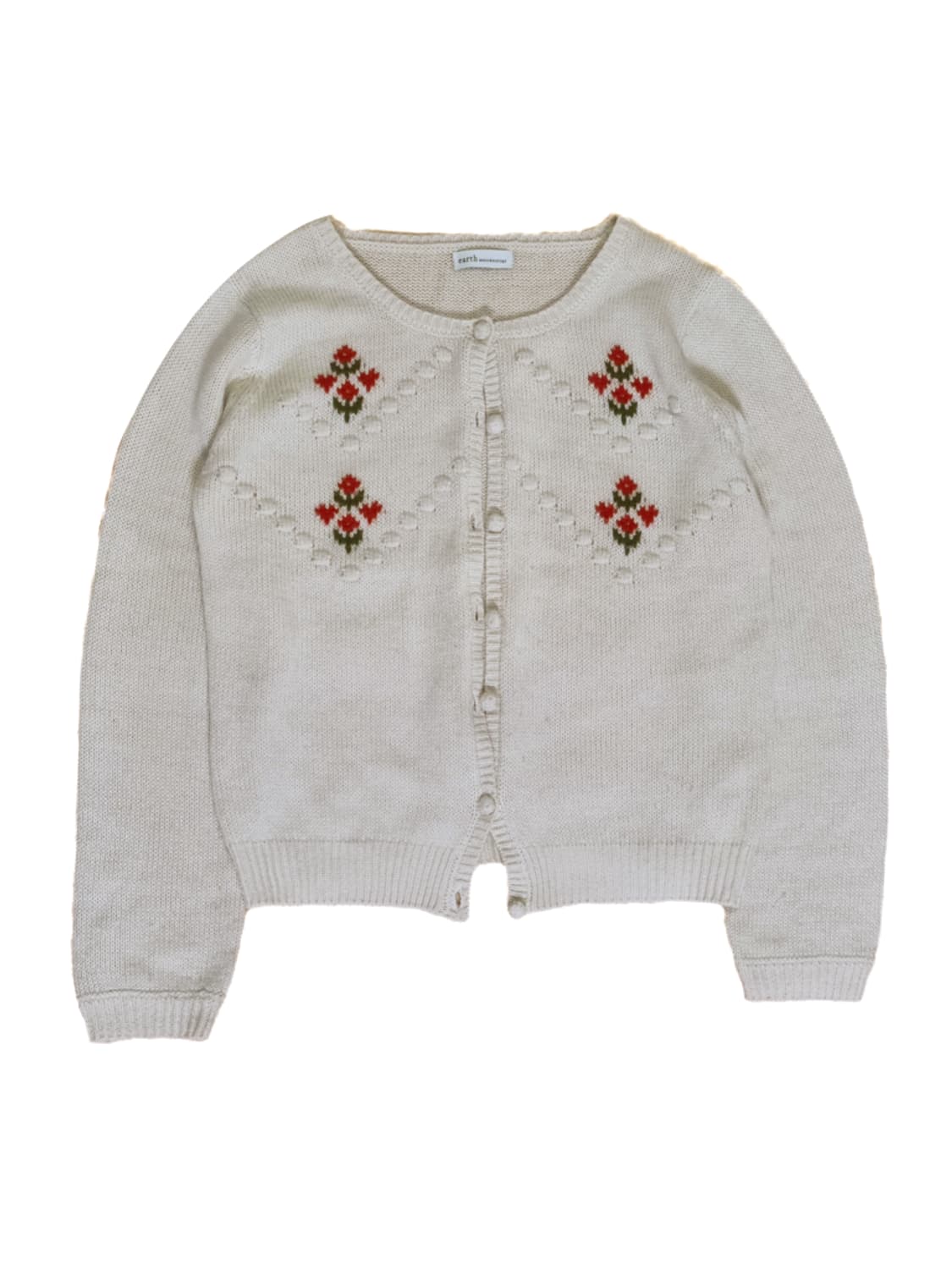 빈티지 어스뮤직 폼폼 꽃자수 가디건 모리걸하구미히피니혼진오리엔탈페어리모리 상품이미지1