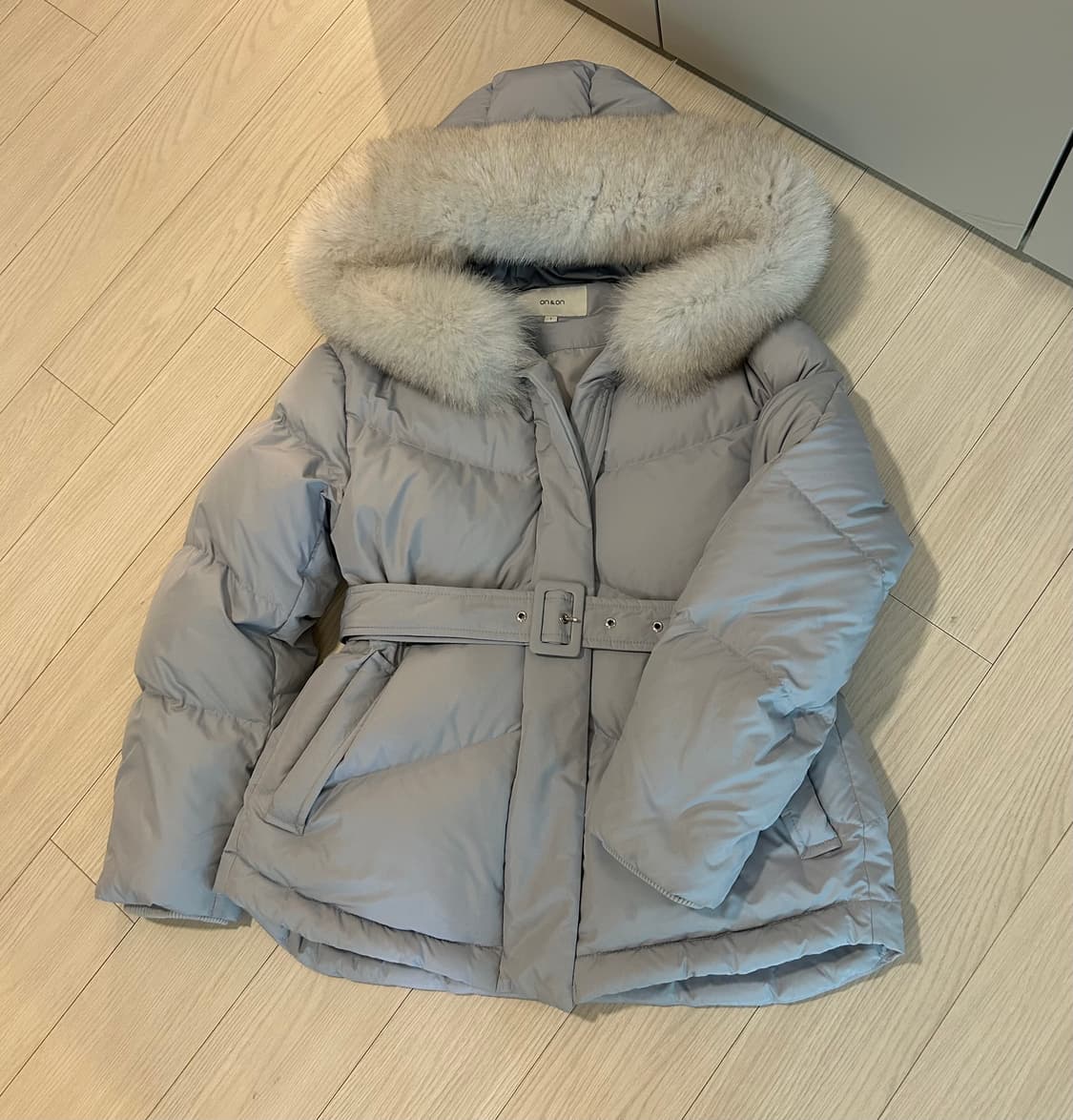 온앤온 거위 구스 폭스퍼 패딩 1사이즈 s 90 상품이미지5