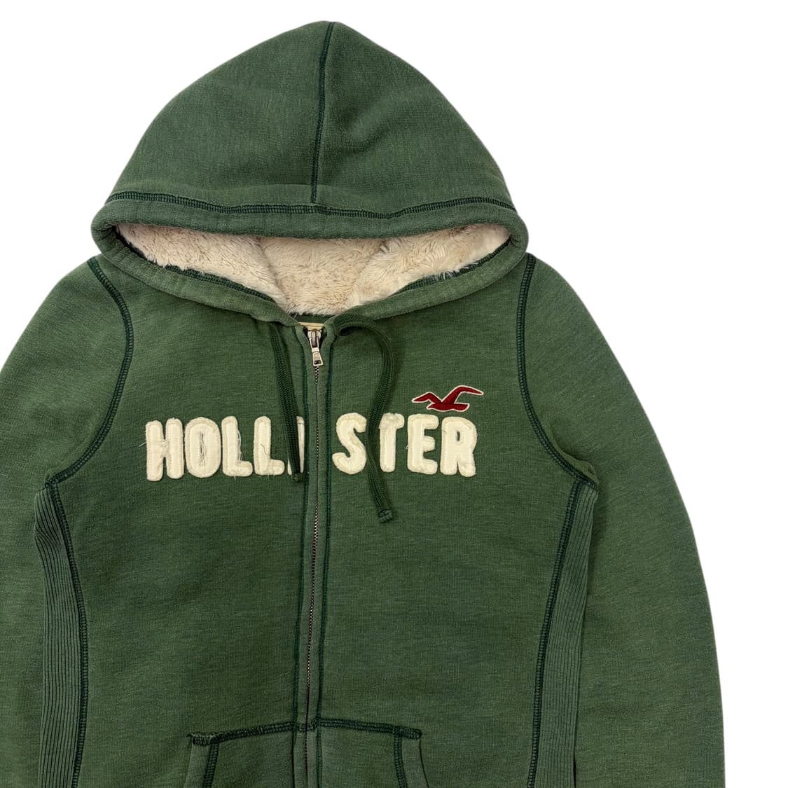 홀리스터 y2k 그린 쉐르파 후드집업 M 상품이미지2