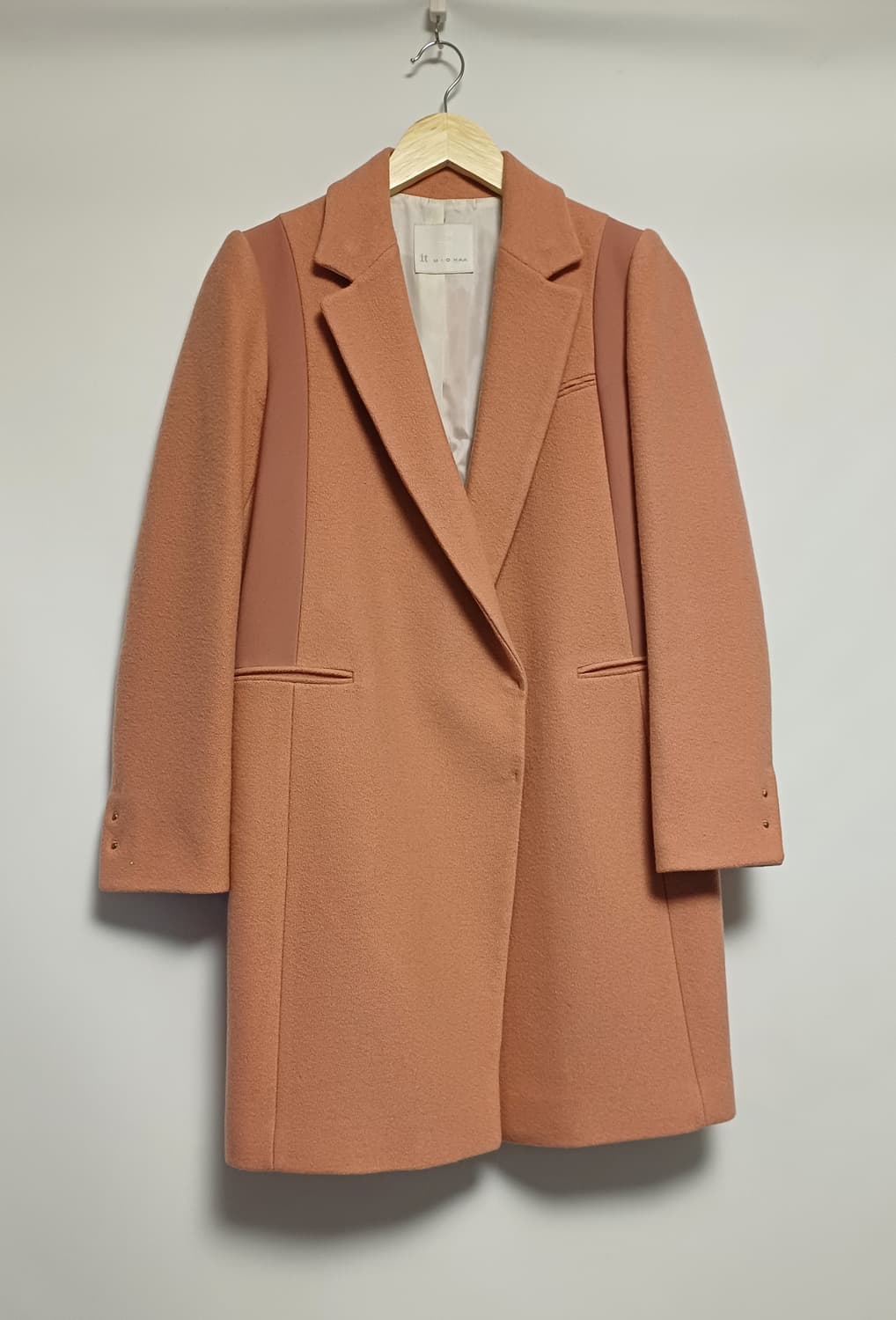 it MICHAA 코랄 울 코트 / 울87 / 55 / 데일리 결맞음 코 상품이미지1