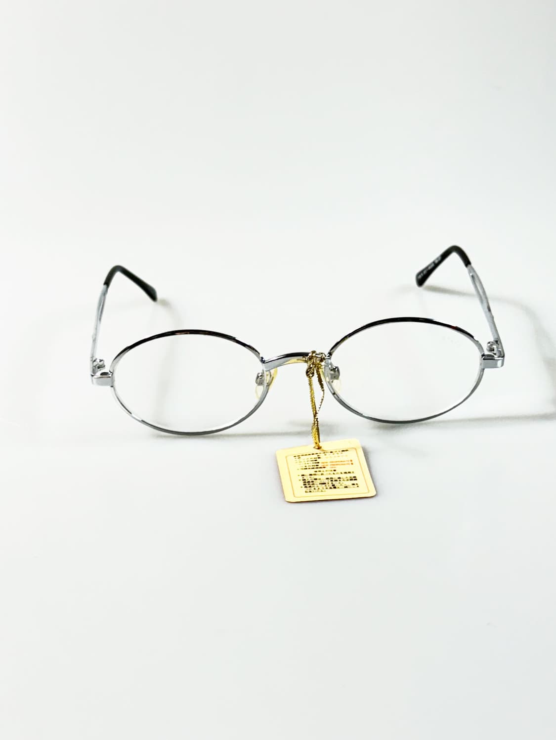 90s 일본제 STATE 실버크롬 오벌 메탈 빈티지  안경 상품이미지2