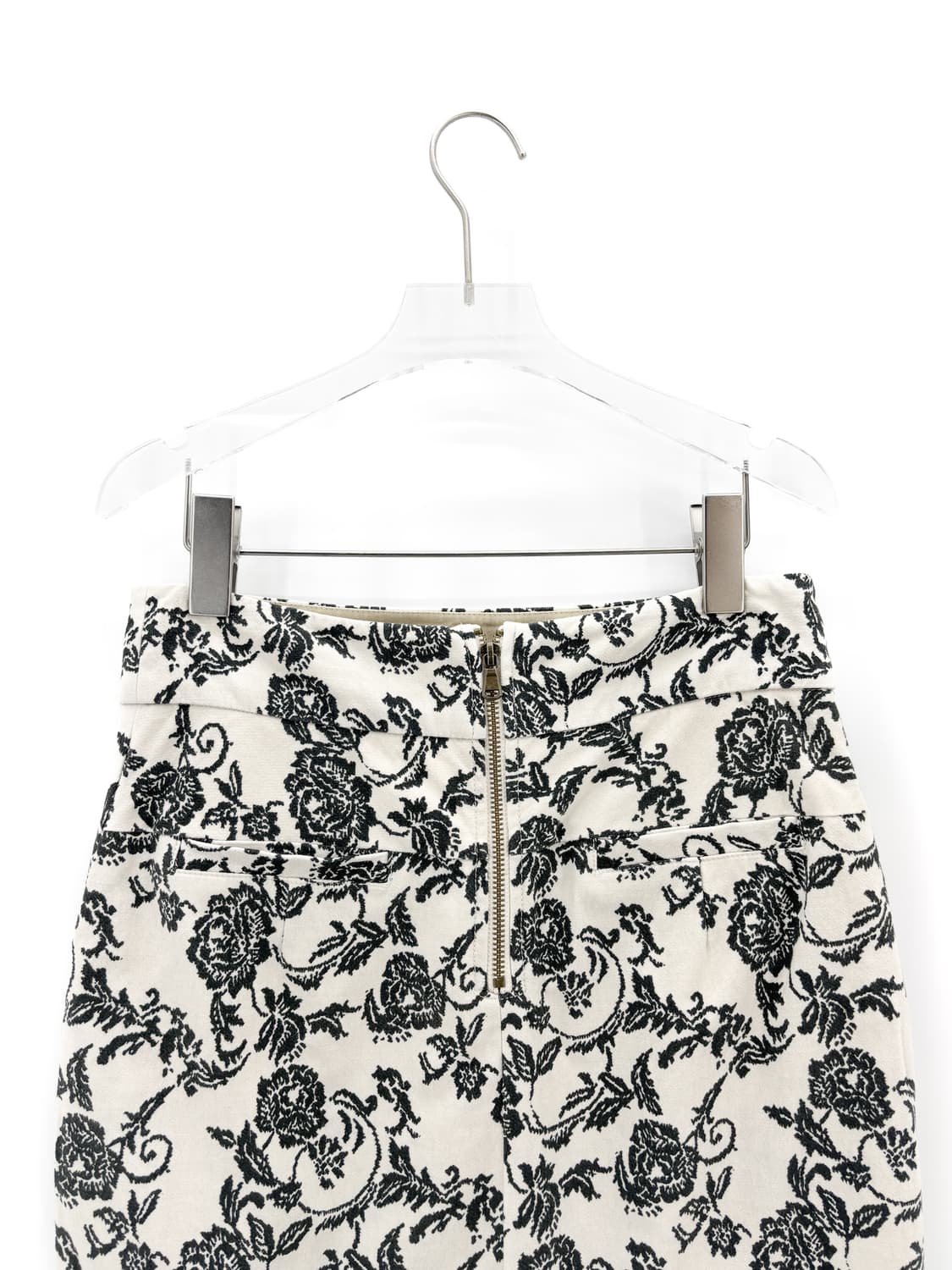 빈티지 이캇 플라워 미디 스커트 상품이미지5