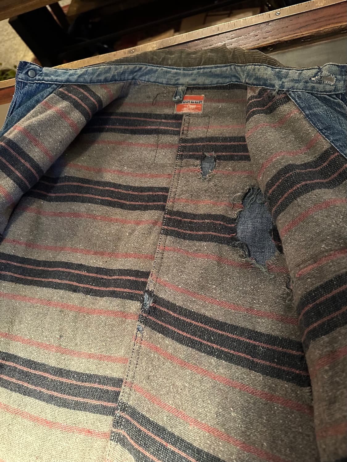 50s USA 빈티지 몽고메리워드 Pioneer 데님 초어 자켓 상품이미지7