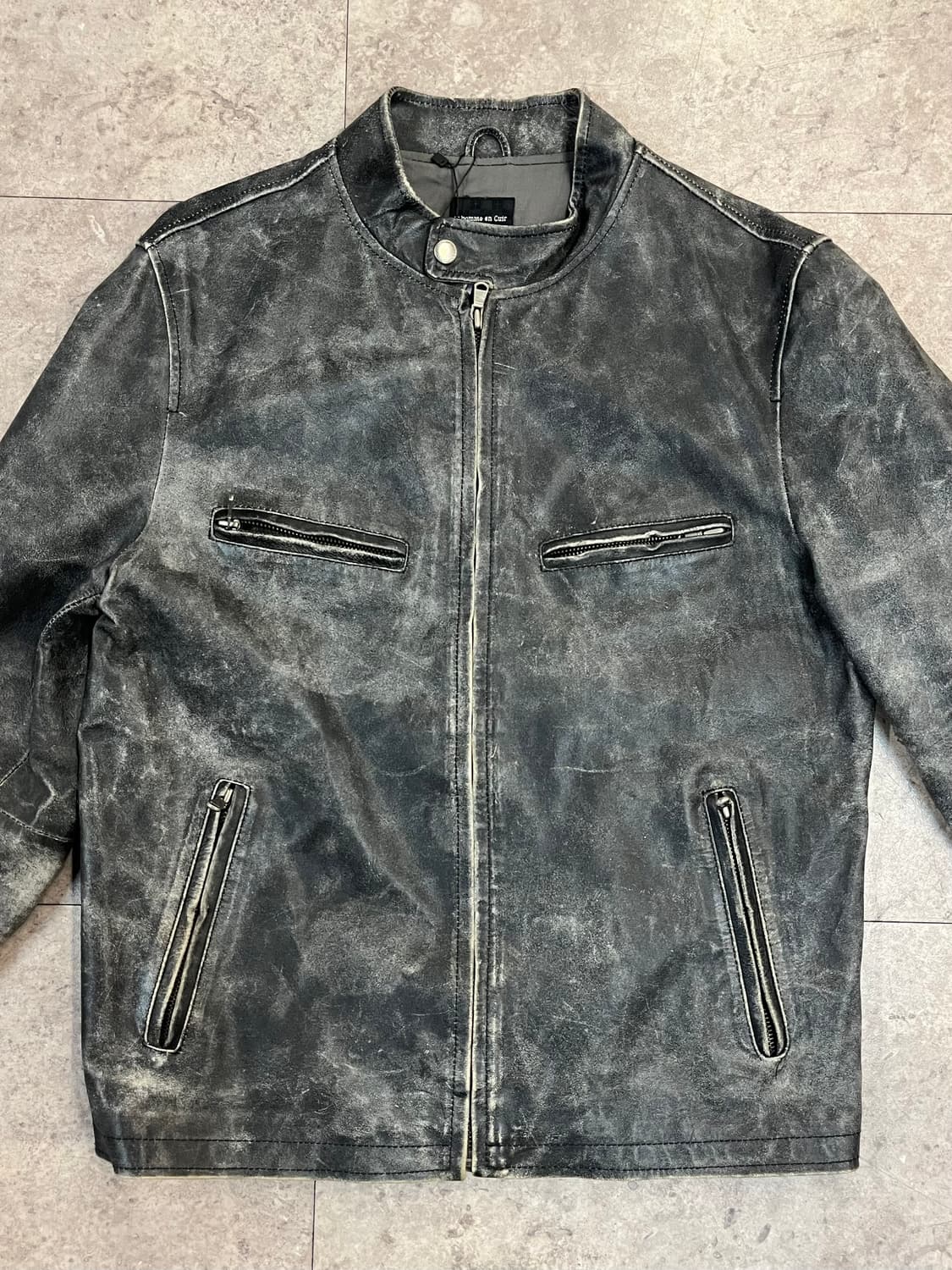 빈티지 레더 라이더 자켓 L #csz4050 상품이미지4