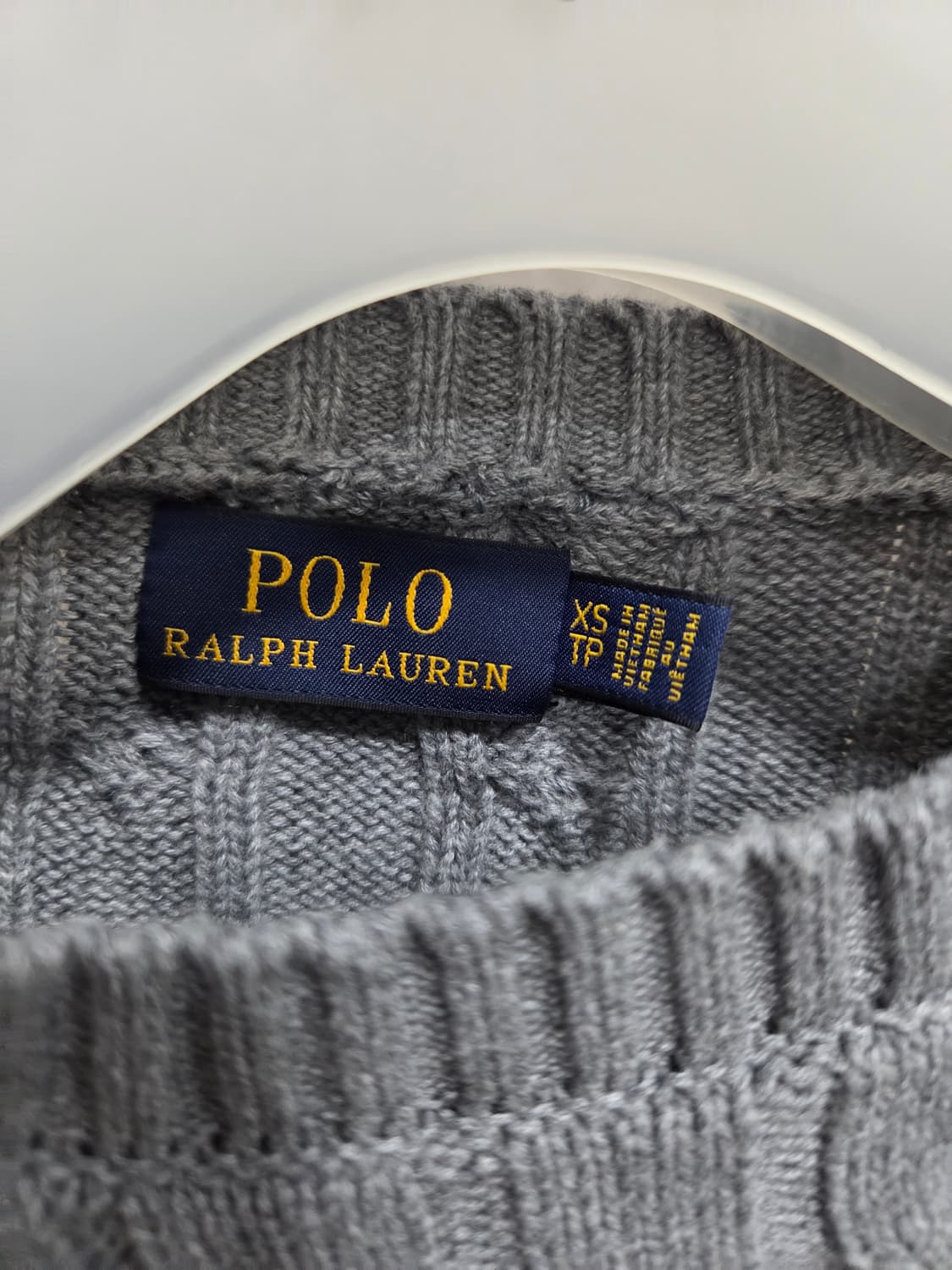 여성 XS 폴로 케이블 니트 긴팔 상품이미지4