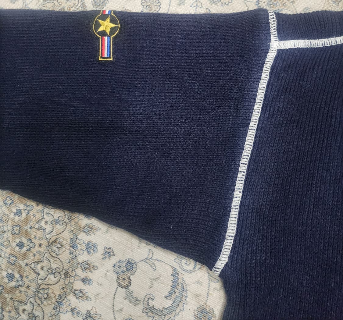 Gioni 네이비 U.S.NAVY 로고 니트 M 상품이미지4